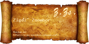 Zigó Zsombor névjegykártya