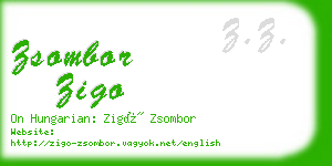 zsombor zigo business card